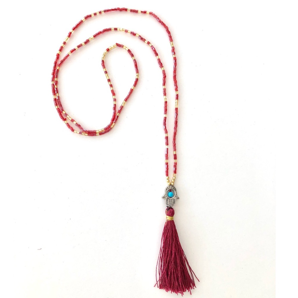 Hamsa beaded Necklace